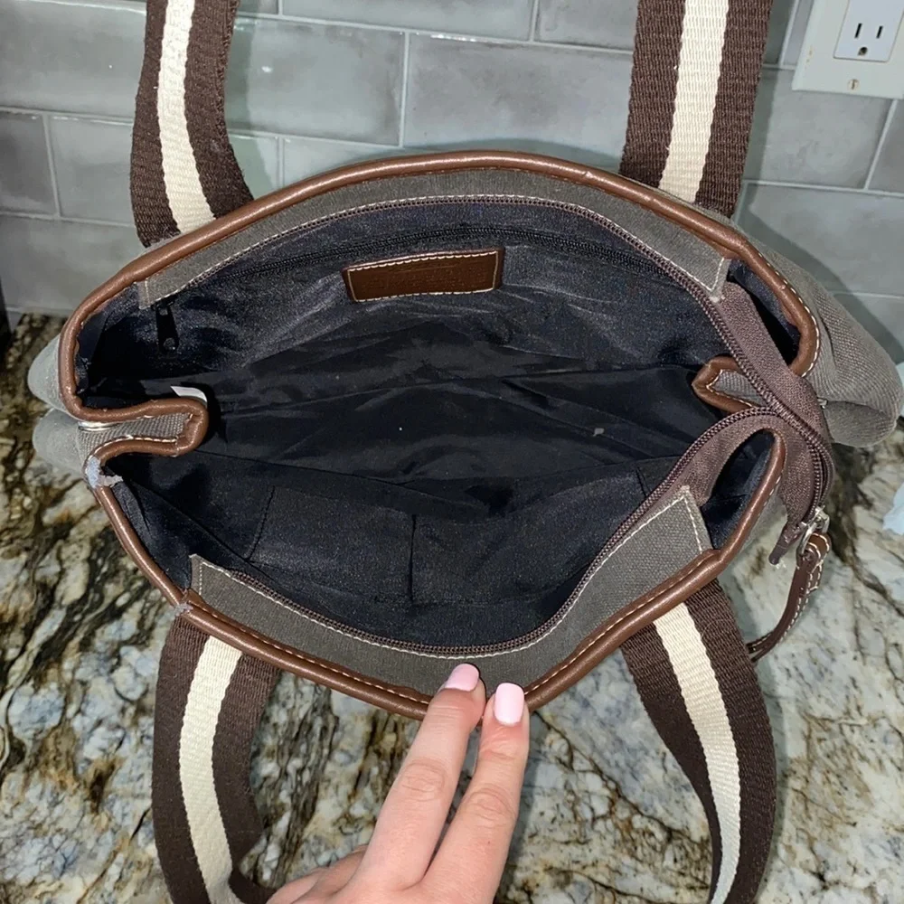 Coach Brown canvas tote bag